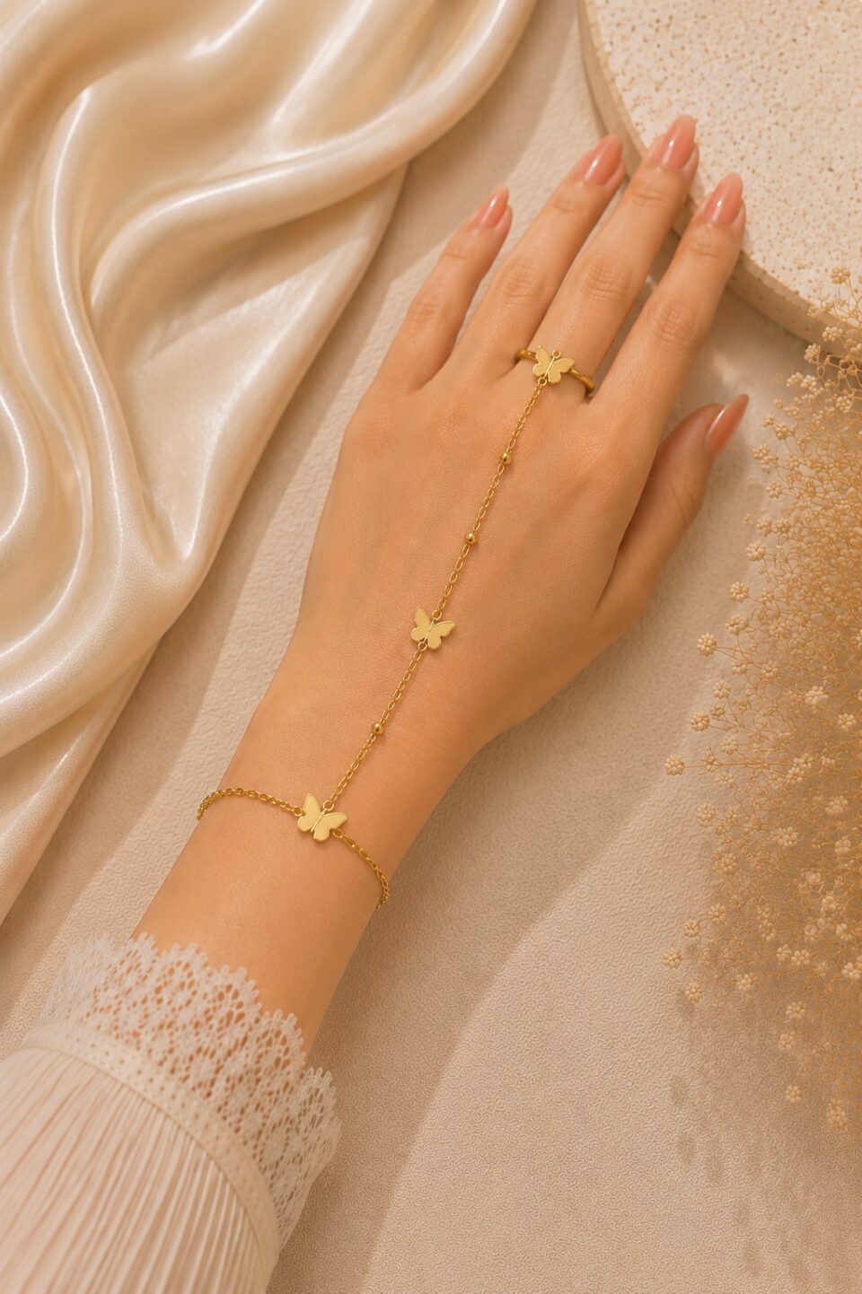 Butterfly Hand Chain (Gold)