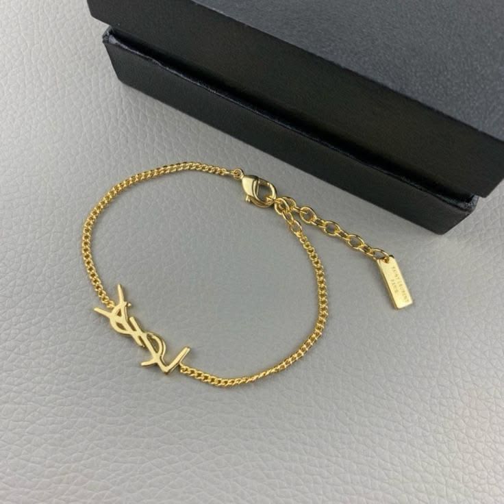Luxury Inspired ysl Bracelet (Gold)